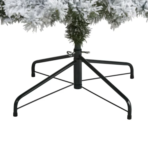 Nearly Natural 8 And 8.5 Feet Tall>8' Pre-Lit Flocked Fir Artificial Christmas Tree, Clear Led Lights