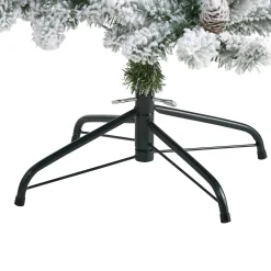 Nearly Natural 5 And 5.5 Feet Tall></noscript>5' Pre-Lit Flocked Livingston Fir Artificial Christmas Tree, Warm Clear Led Lights
