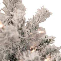 Northlight 2.5 Feet Tall And Smaller>2' Pre-Lit Flocked Madison Pine Artificial Christmas Tree, Clear Lights