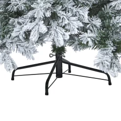 Nearly Natural 8 And 8.5 Feet Tall></noscript>8' Pre-Lit Flocked Vermont Pine Artificial Christmas Tree, Warm Clear Led Lights