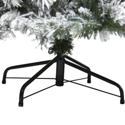 Nearly Natural 5 And 5.5 Feet Tall></noscript>5' Pre-Lit Flocked Vermont Pine Artificial Christmas Tree, Warm Clear Led Lights