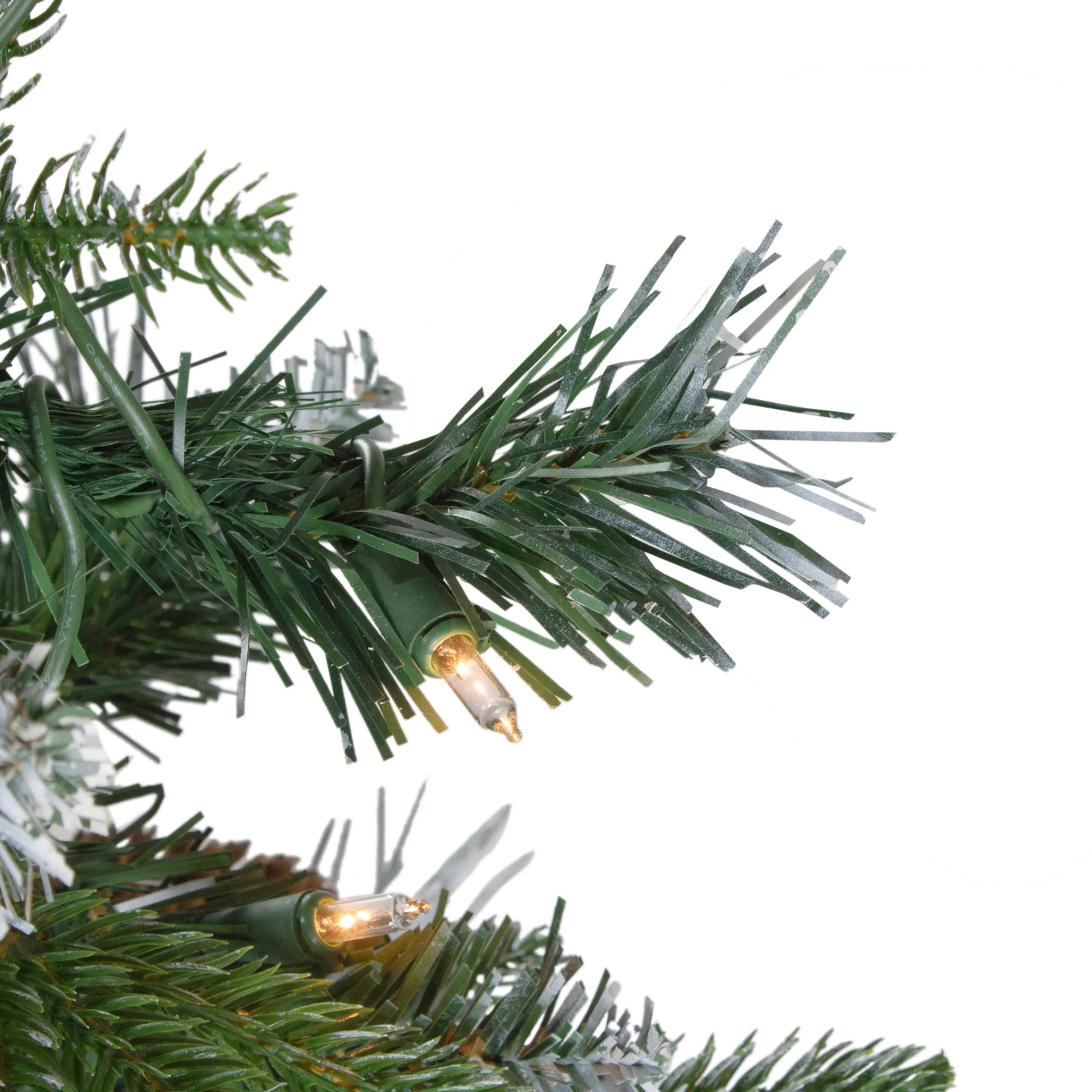 Northlight 4 And 4.5 Feet Tall>4' Pre-Lit Frosted Mixed Berry Pine Artificial Christmas Tree In Pot - Clear Lights