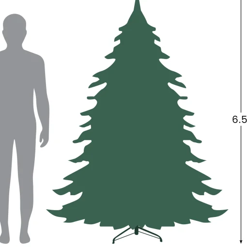 Northlight 6 And 6.5 Feet Tall>6.5' Pre-Lit Full Artificial Northern Pine Christmas Tree - Clear Lights