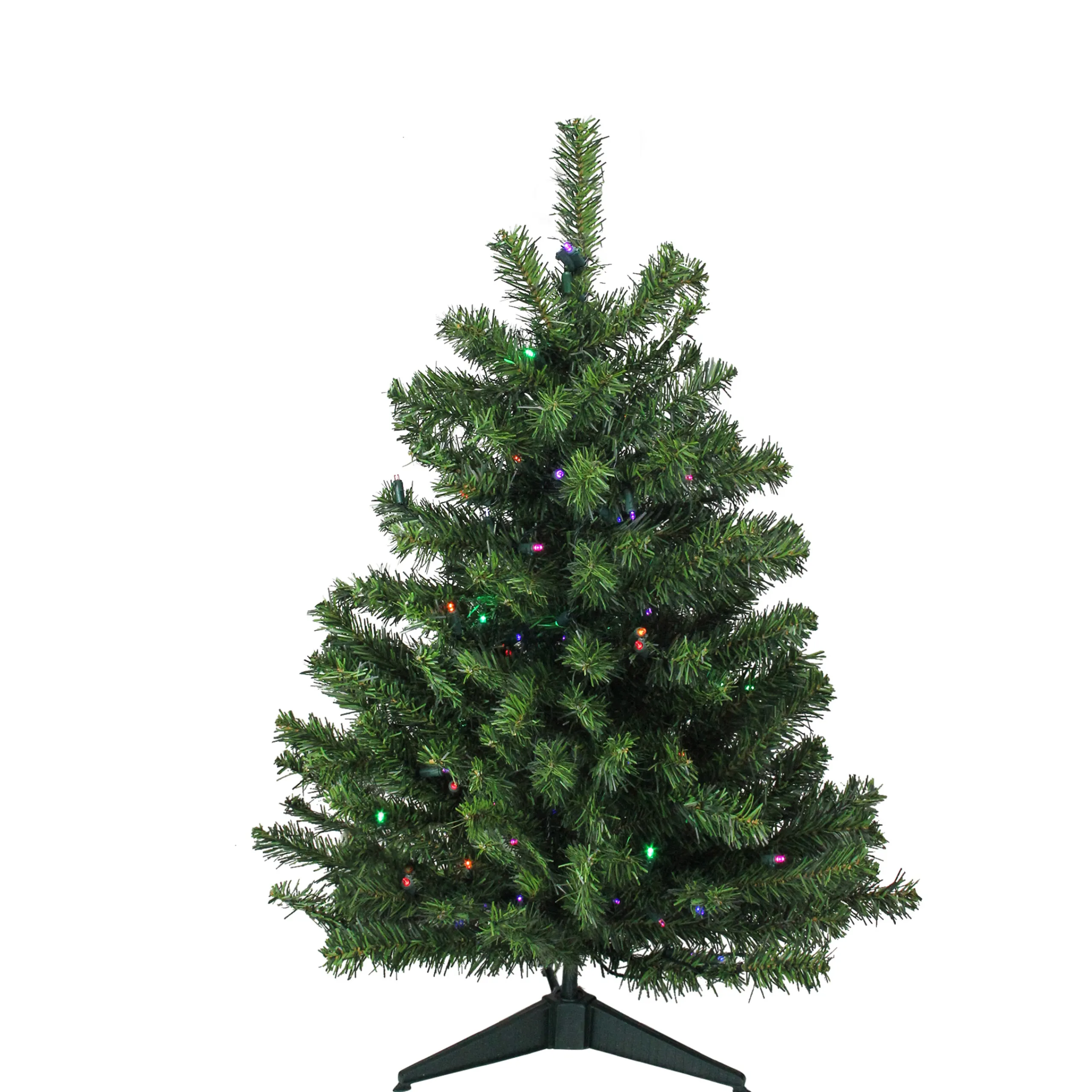 Northlight 3 And 3.5 Feet Tall>3' Pre-Lit Full Canadian Pine Artificial Christmas Tree - Multicolor Led Lights