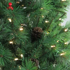Northlight 7 And 7.5 Feet Tall>7.5' Pre-Lit Full Denali Mixed Pine Artificial Christmas Tree - Dual Led Lights