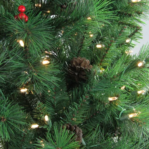 Northlight 7 And 7.5 Feet Tall>7.5' Pre-Lit Full Denali Mixed Pine Artificial Christmas Tree - Dual Led Lights