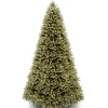 National Tree Company 9 And 9.5 Feet Tall>9' Pre-Lit Full Downswept Douglas Fir Artificial Christmas Tree, Clear Lights