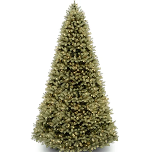 National Tree Company 9 And 9.5 Feet Tall>9' Pre-Lit Full Downswept Douglas Fir Artificial Christmas Tree, Clear Lights
