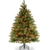 National Tree Company 4 And 4.5 Feet Tall>4.5' Pre-Lit Full Downswept Douglas Fir Artificial Christmas Tree, Multi-Color Lights