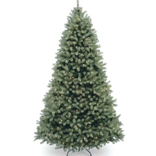 National Tree Company 6 And 6.5 Feet Tall>6.5' Pre-Lit Full Downswept Douglas Fir Artificial Christmas Tree, White Lights