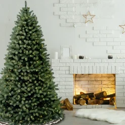 National Tree Company 6 And 6.5 Feet Tall></noscript>6.5' Pre-Lit Full Downswept Douglas Fir Artificial Christmas Tree, White Lights