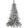 Northlight 7 And 7.5 Feet Tall>7.5' Pre-Lit Full Flocked Whistler Noble Fir Artificial Christmas Tree - Clear Lights
