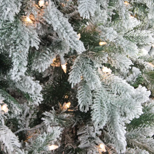 Northlight 9 And 9.5 Feet Tall>9' Pre-Lit Full Frosted Butte Fir Artificial Christmas Tree - Clear Lights