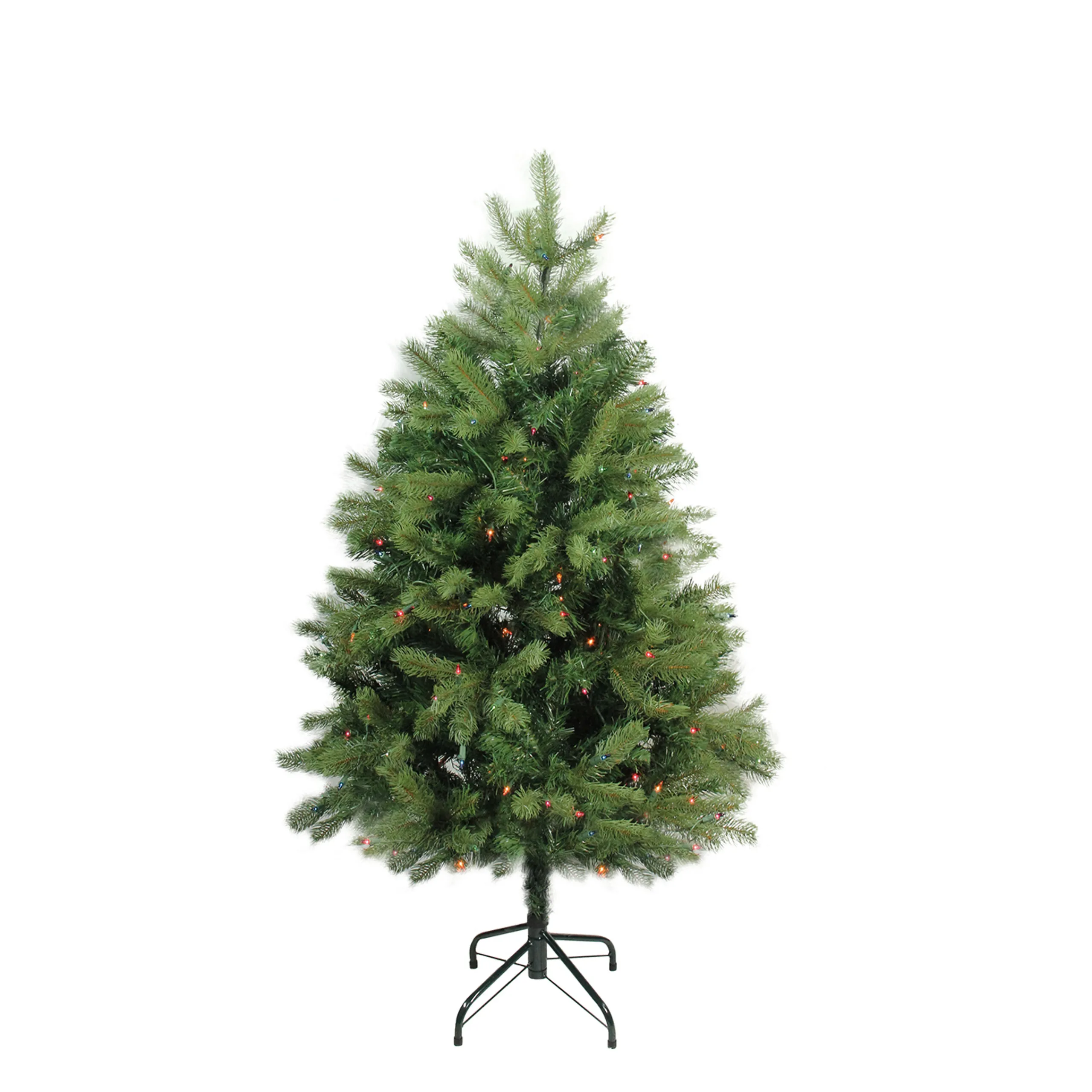Northlight 4 And 4.5 Feet Tall>4' Pre-Lit Full Noble Fir Artificial Christmas Tree - Multi-Color Lights