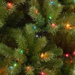 National Tree Company 9 And 9.5 Feet Tall>9' Pre-Lit Full North Valley Spruce Artificial Christmas Tree, Multicolor Lights