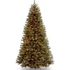 National Tree Company 9 And 9.5 Feet Tall>9' Pre-Lit Full North Valley Spruce Artificial Christmas Tree, Clear Lights