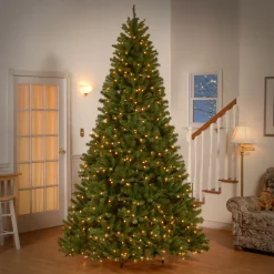National Tree Company 9 And 9.5 Feet Tall></noscript>9' Pre-Lit Full North Valley Spruce Artificial Christmas Tree, Clear Lights