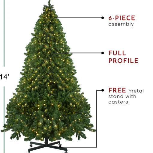 Northlight 10 To 14 Feet Tall>14' Pre-Lit Full Olympia Pine Artificial Christmas Tree - Warm White Lights