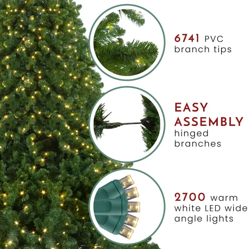 Northlight 10 To 14 Feet Tall>14' Pre-Lit Full Olympia Pine Artificial Christmas Tree - Warm White Lights