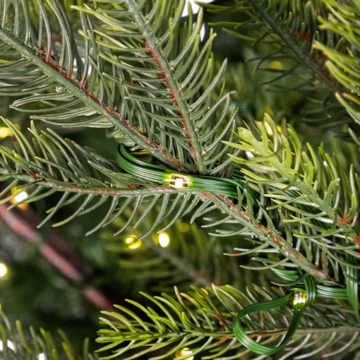 Northlight 6 And 6.5 Feet Tall>6.5' Pre-Lit Full Oregon Noble Fir Artificial Christmas Tree - Warm White Led Lights