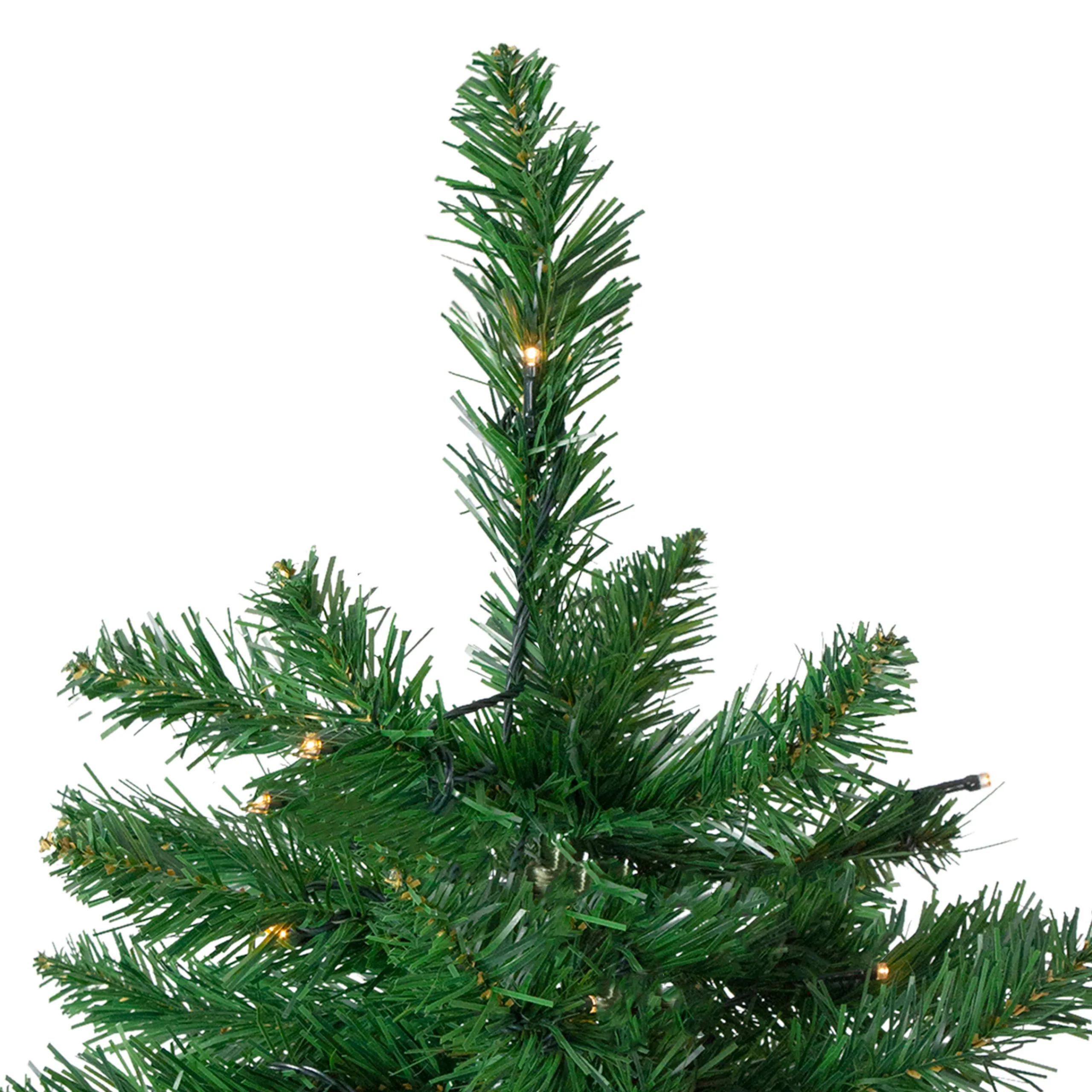 Northlight 7 And 7.5 Feet Tall>7.5' Pre-Lit Full Twin Lakes Fir Artificial Christmas Tree - Warm White Led Lights
