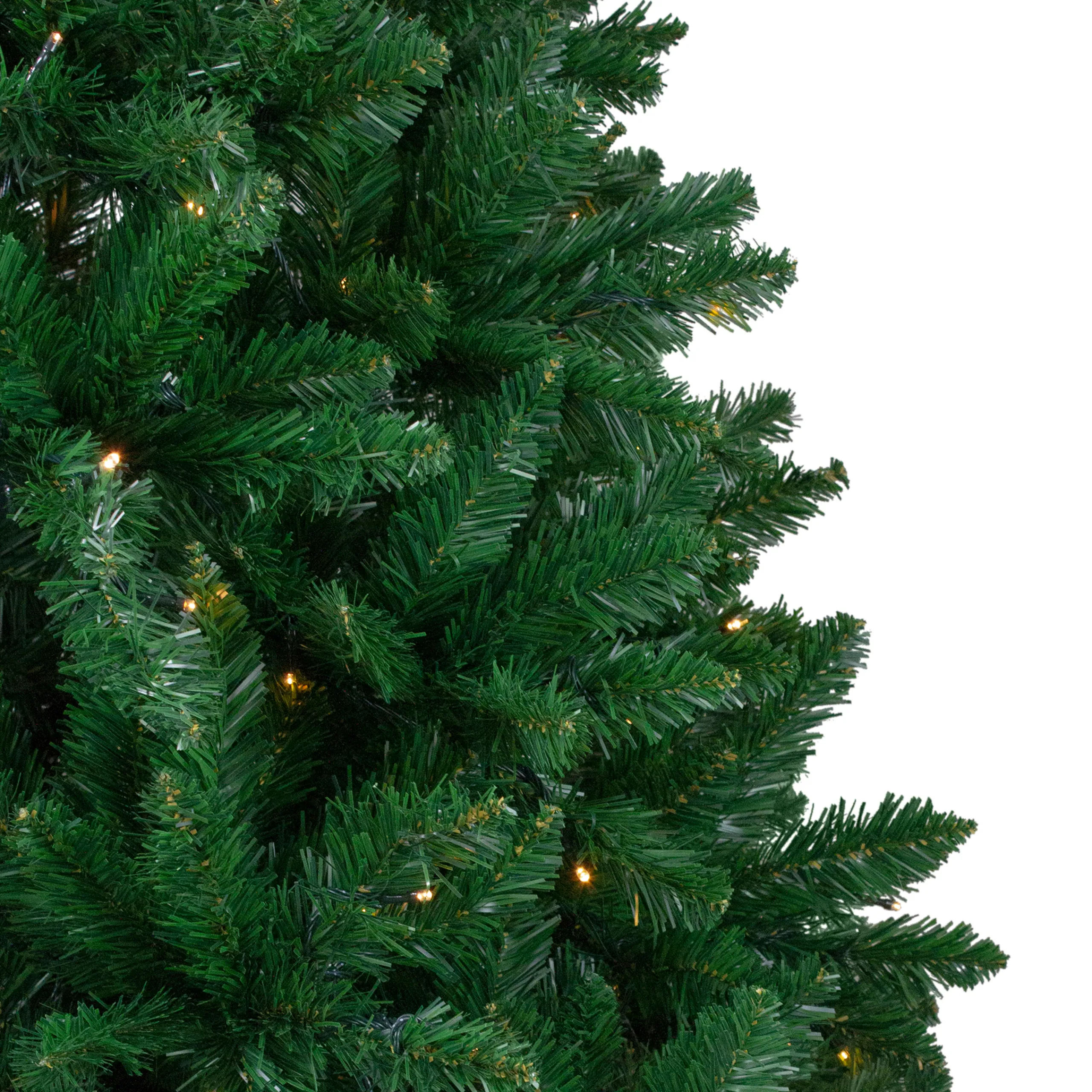 Northlight 7 And 7.5 Feet Tall>7.5' Pre-Lit Full Twin Lakes Fir Artificial Christmas Tree - Warm White Led Lights