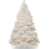 National Tree Company White Trees>7.5' Pre-Lit Full Winchester Pine Christmas Tree, Multicolor Lights