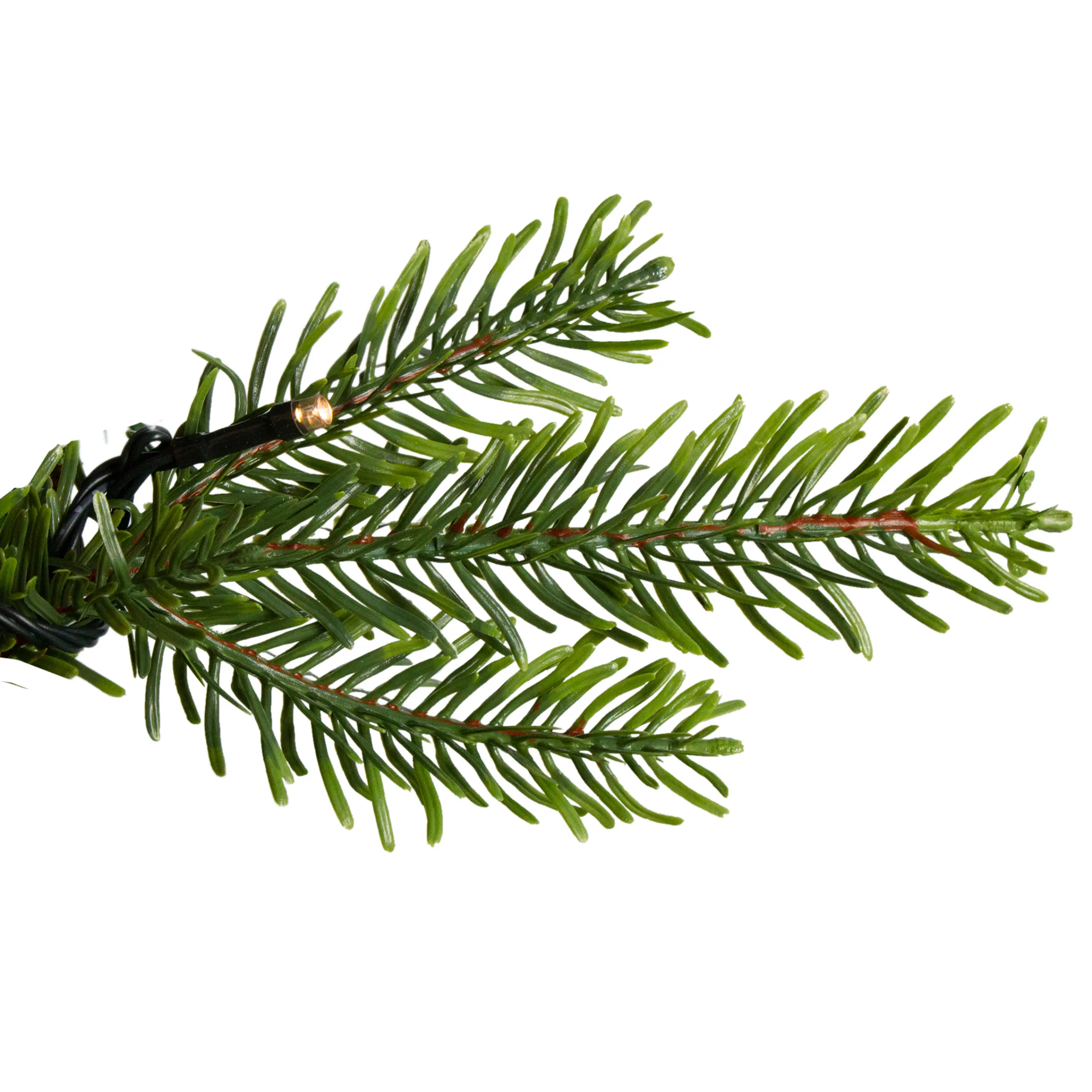 Northlight 7 And 7.5 Feet Tall>7.5' Pre-Lit Full Woodcrest Pine Artificial Christmas Tree - Warm White Led Lights