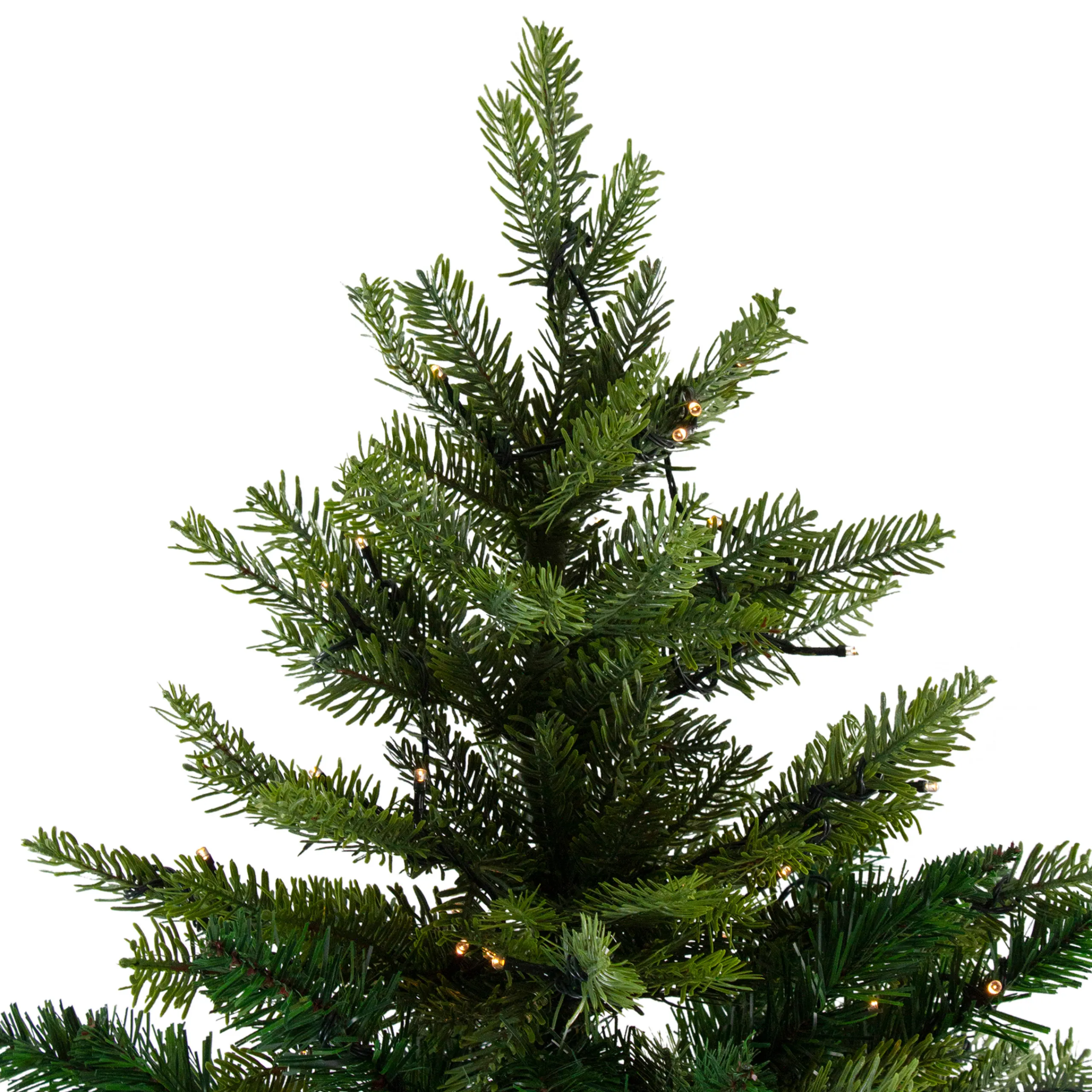 Northlight 7 And 7.5 Feet Tall>7.5' Pre-Lit Full Woodcrest Pine Artificial Christmas Tree - Warm White Led Lights