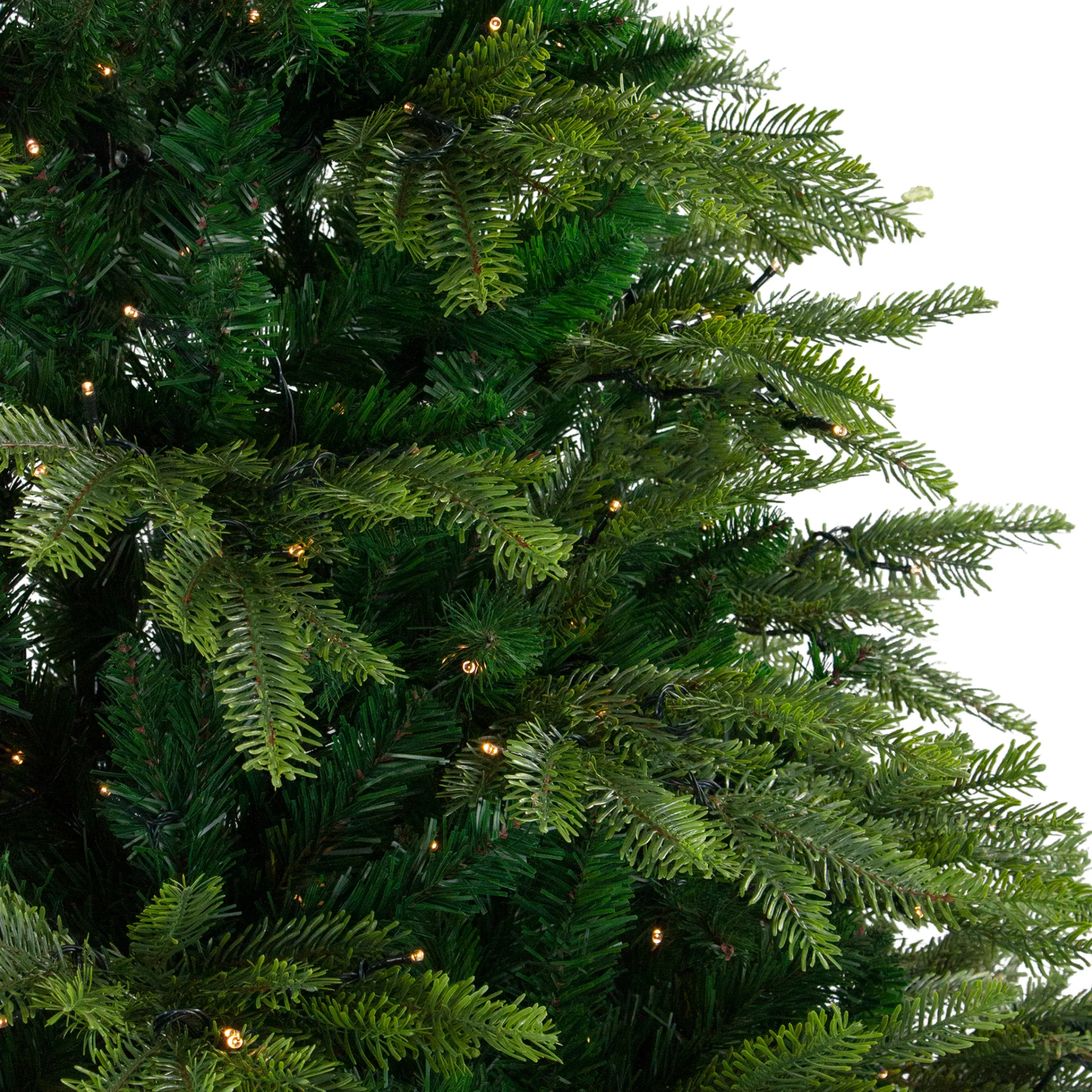 Northlight 7 And 7.5 Feet Tall>7.5' Pre-Lit Full Woodcrest Pine Artificial Christmas Tree - Warm White Led Lights