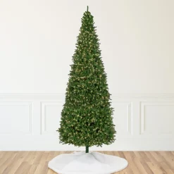 Northlight Pre-Lit Traditional Trees>15' Pre-Lit Genoa Fraser Fir Slim Artificial Christmas Tree, Clear Lights