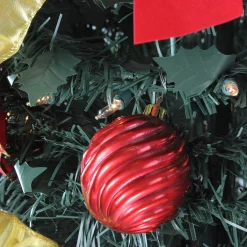 Northlight 6 And 6.5 Feet Tall></noscript>6' Pre-Lit Gold And Red Pre-Decorated Pop-Up Artificial Christmas Tree, Clear Lights