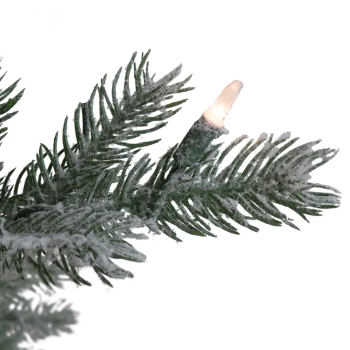 Northlight 9 And 9.5 Feet Tall>9' Pre-Lit Green Flocked Jasper Balsam Fir Artificial Christmas Tree - Clear Lights