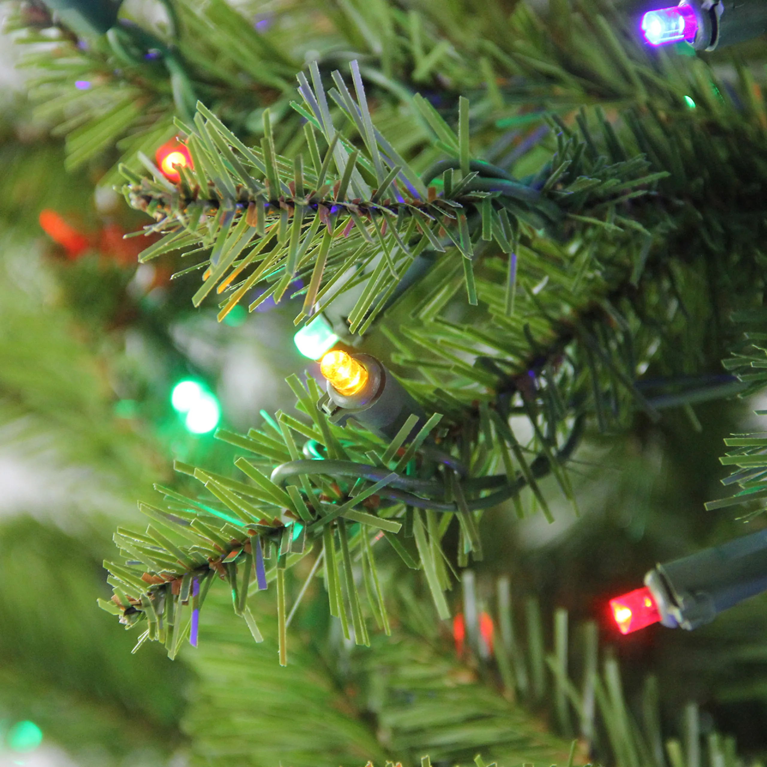 Northlight 9 And 9.5 Feet Tall>9' Pre-Lit Green Medium Northern Pine Artificial Christmas Tree - Multicolor Led Lights