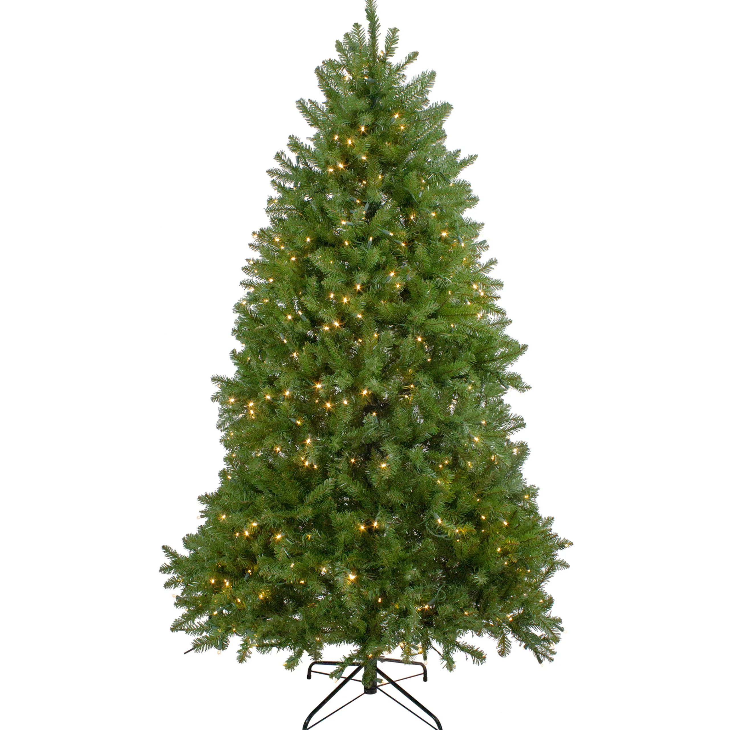 Northlight 7 And 7.5 Feet Tall>7.5' Pre-Lit Green Medium Northern Pine Artificial Christmas Tree - Warm Clear Led Lights