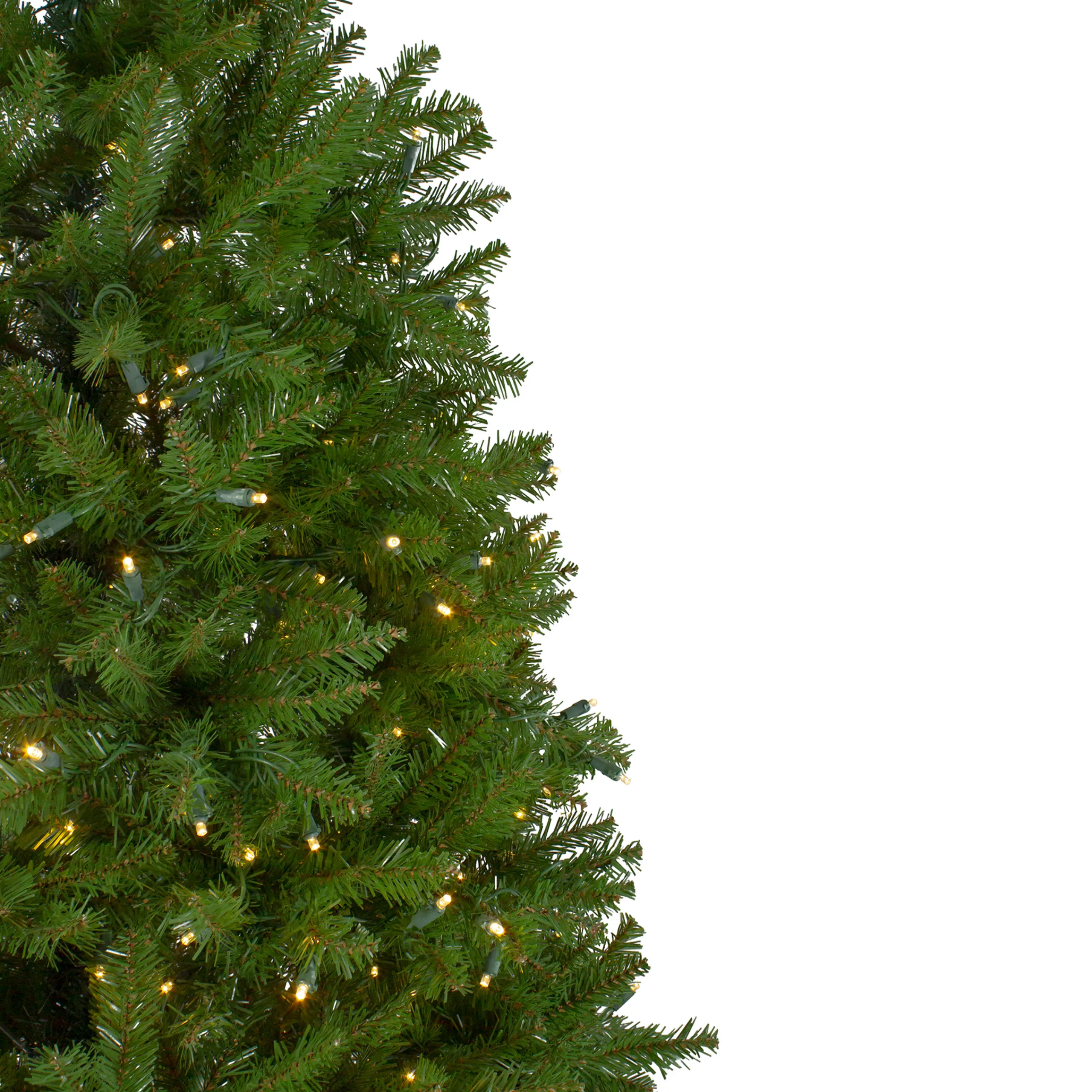 Northlight 7 And 7.5 Feet Tall>7.5' Pre-Lit Green Medium Northern Pine Artificial Christmas Tree - Warm Clear Led Lights