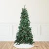 Northlight 9 And 9.5 Feet Tall>9' Pre-Lit Green Slim Pine Artificial Christmas Tree - Multicolor Lights