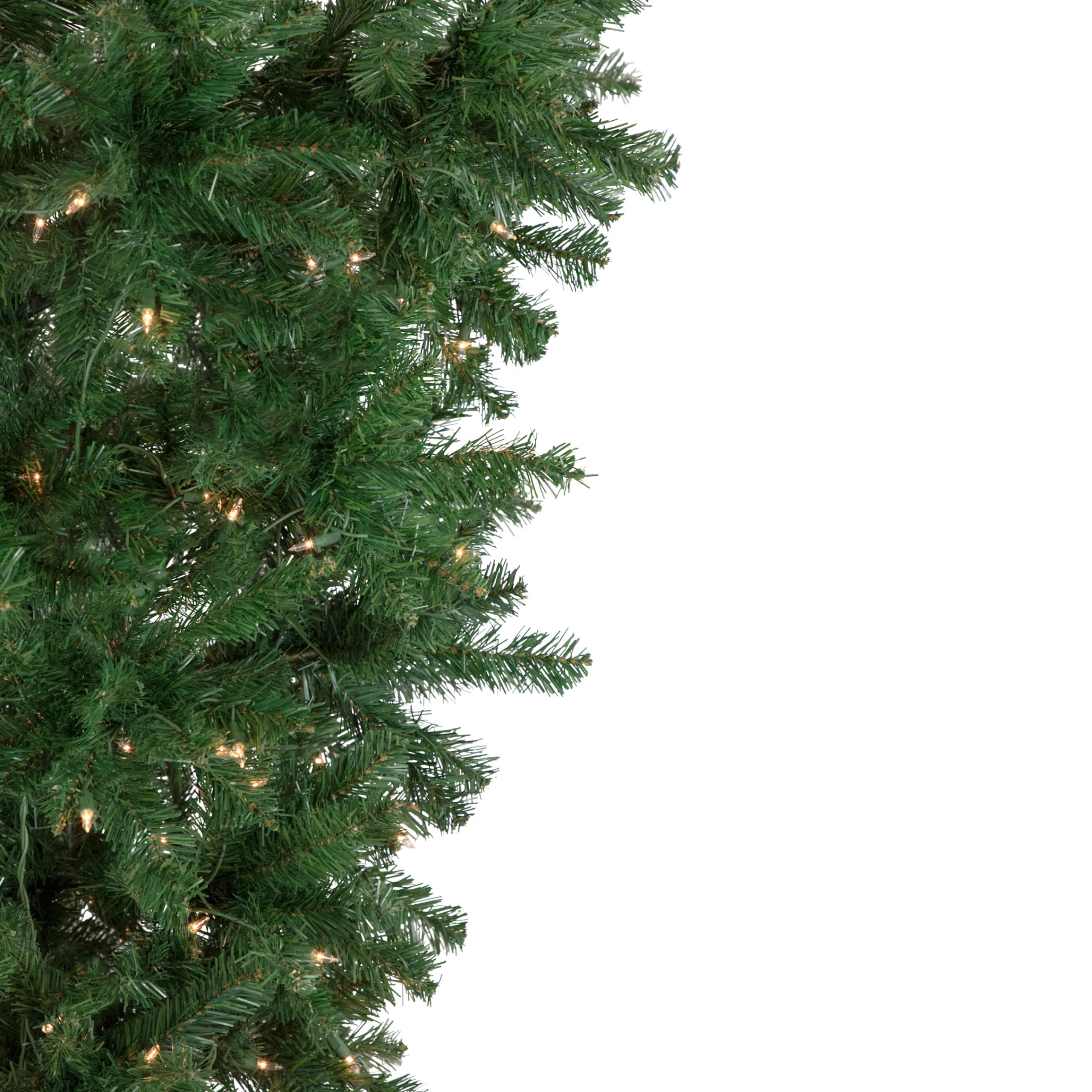 Northlight 7 And 7.5 Feet Tall>7' Pre-Lit Green Spruce Artificial Upside Down Christmas Tree - Clear Lights