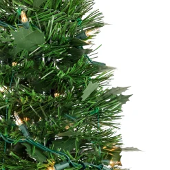 Northlight Pop Up Trees></noscript>4' Pre-Lit Green Tinsel Pop-Up Artificial Christmas Tree, Clear Lights