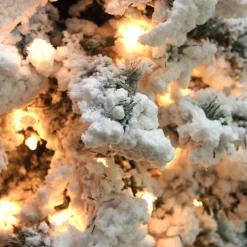 Northlight 7 And 7.5 Feet Tall></noscript>7.5' Pre-Lit Heavily Flocked Medium Pine Artificial Christmas Tree, Clear Lights