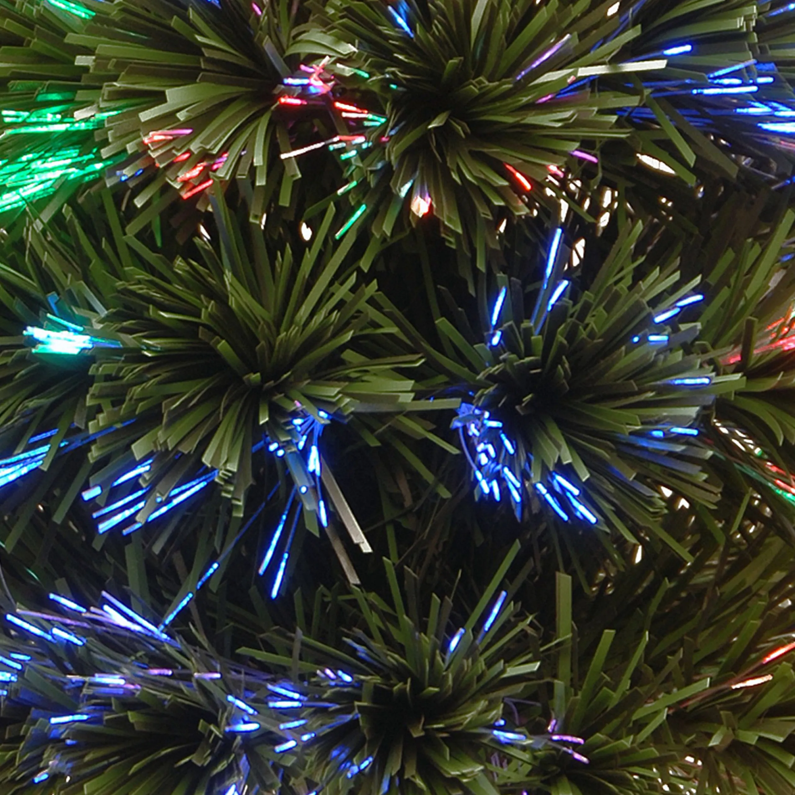 National Tree Company 2.5 Feet Tall And Smaller>18" Pre-Lit Ice Artificial Fiber Optic Christmas Tree, Multicolor Led Lights