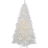 Northlight 7 And 7.5 Feet Tall>7.5' Pre-Lit Iridescent White Alaskan Pine Artificial Christmas Tree - Clear Lights