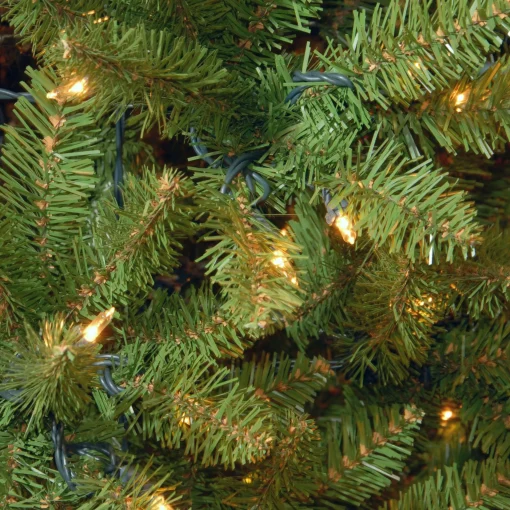 National Tree Company 4 And 4.5 Feet Tall>4.5' Pre-Lit Kingswood Fir Pencil Artificial Christmas Tree, Clear Lights