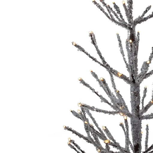 Northlight Yard Art Trees>4' Pre-Lit Led Brown Artificial Christmas Tree With Icicle Lights- Clear Lights