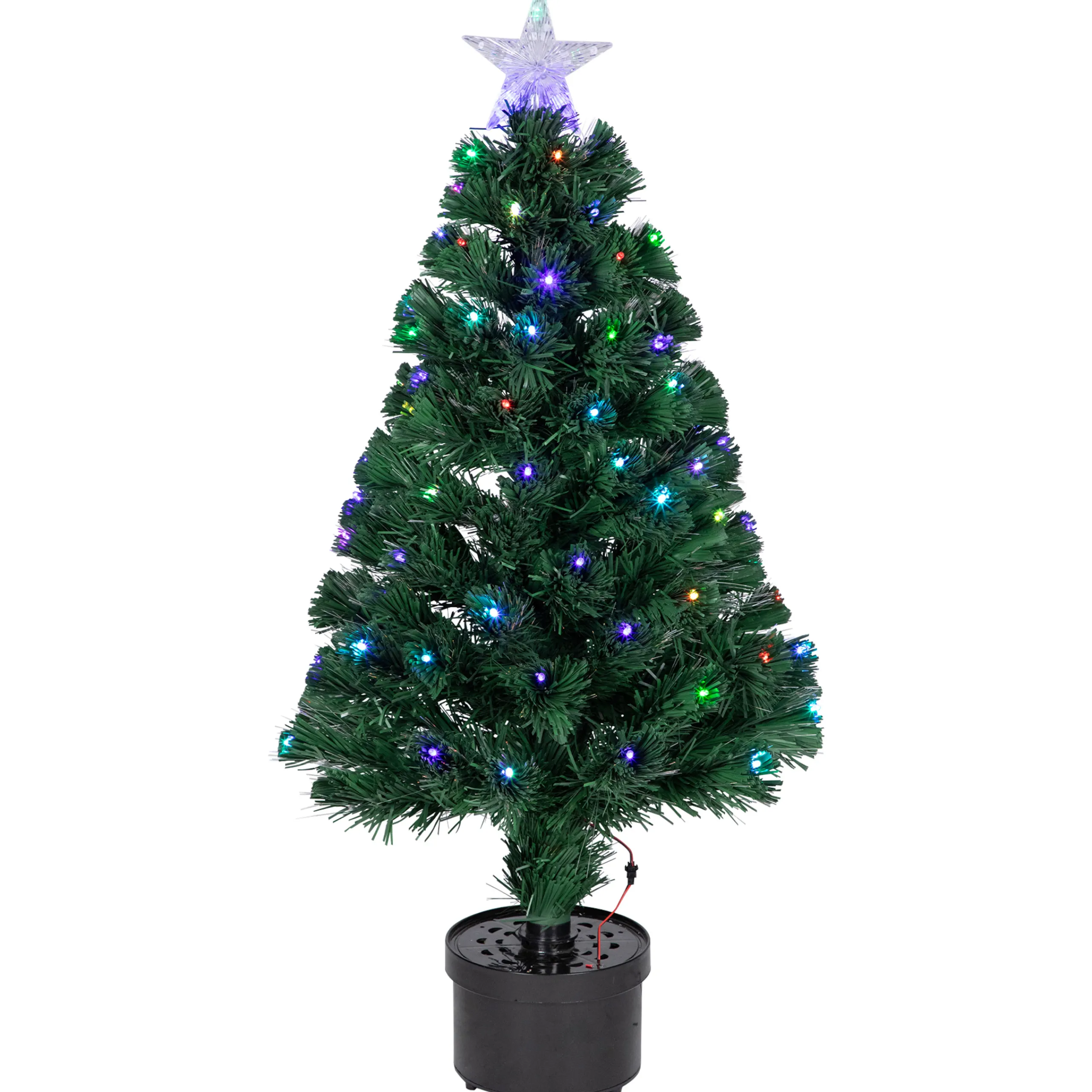 Northlight 4 And 4.5 Feet Tall>4' Pre-Lit Led Fiber Optic Artificial Christmas Tree With Color Changing Stars