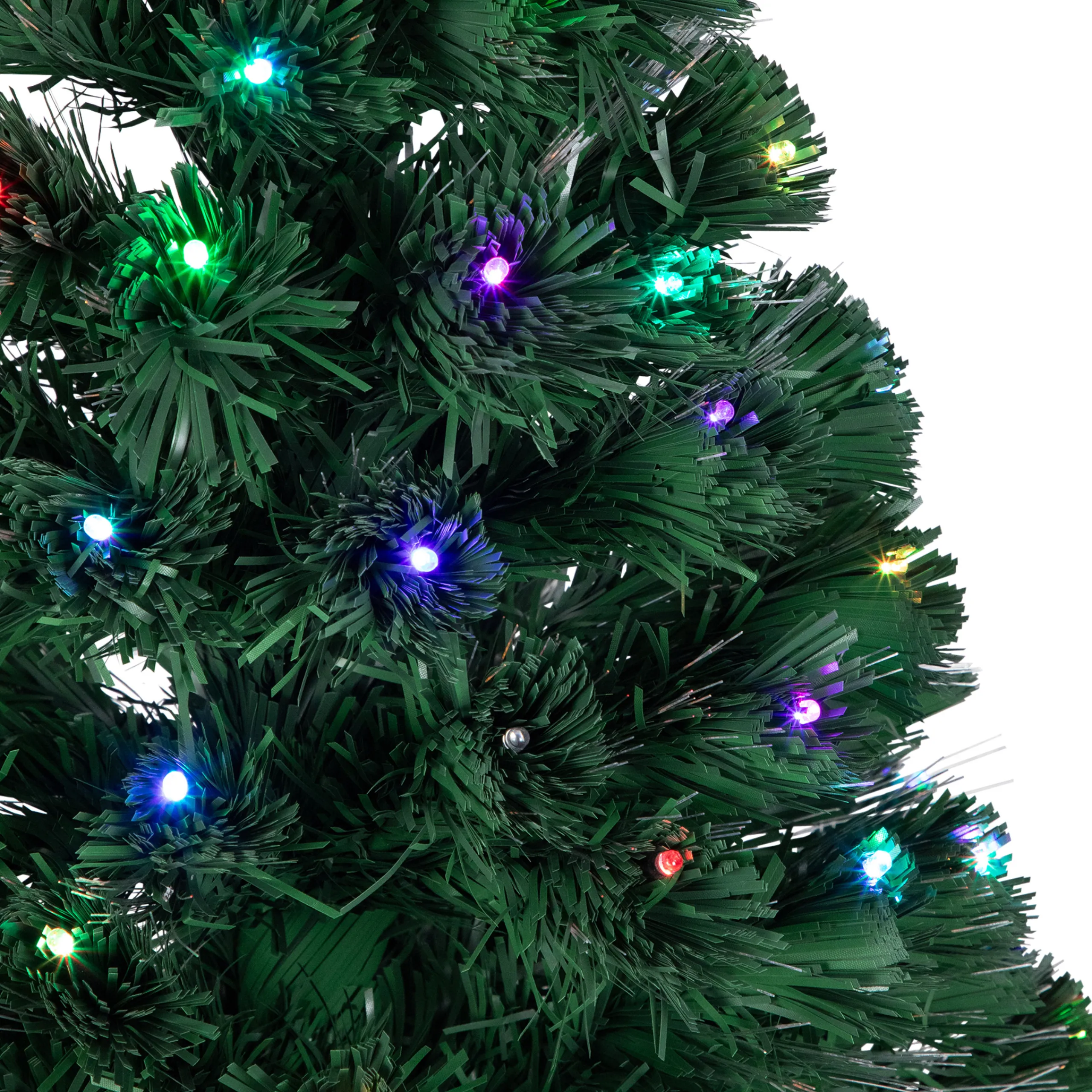 Northlight 4 And 4.5 Feet Tall>4' Pre-Lit Led Fiber Optic Artificial Christmas Tree With Color Changing Stars