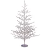 Northlight 3 And 3.5 Feet Tall>3' Pre-Lit Led Silver Tinsel Twig Artificial Christmas Tree - Clear Lights