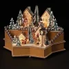 Christmas Villages*Roman 11.5" Pre-Lit Led Star Shaped Christmas Village Scene