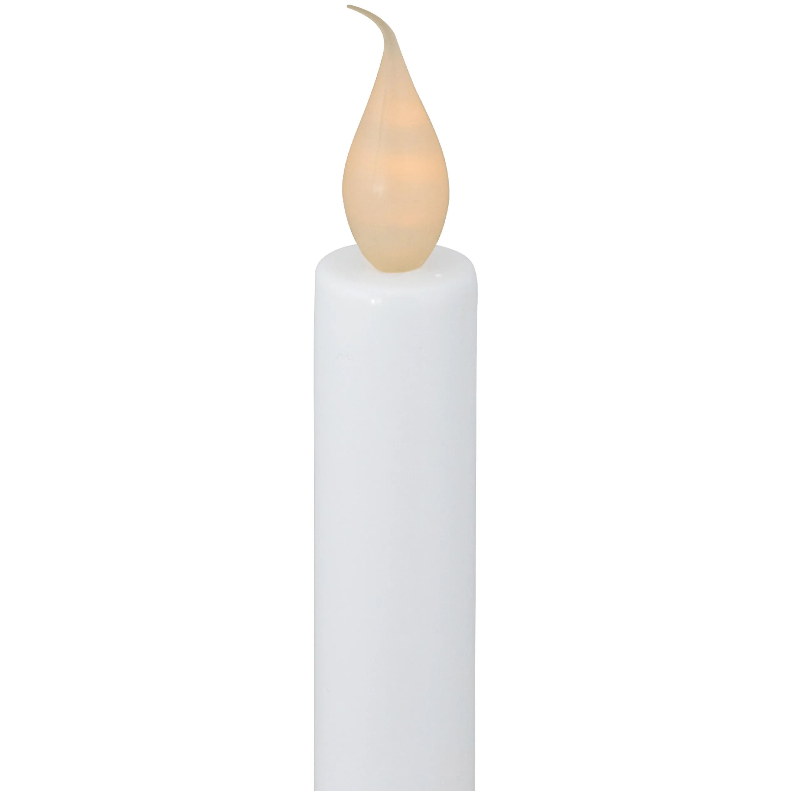 Northlight 9.5" Pre-Lit Led White Lighted Christmas Candle Lamp With Gold Handle Base