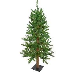 Northlight 4 And 4.5 Feet Tall>4' Pre-Lit Medium Alpine Artificial Christmas Tree - Clear Lights